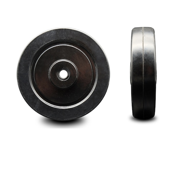 SCC - 5" Soft Rubber Wheel Only - 3/8" Bore - 250 lbs Capacity